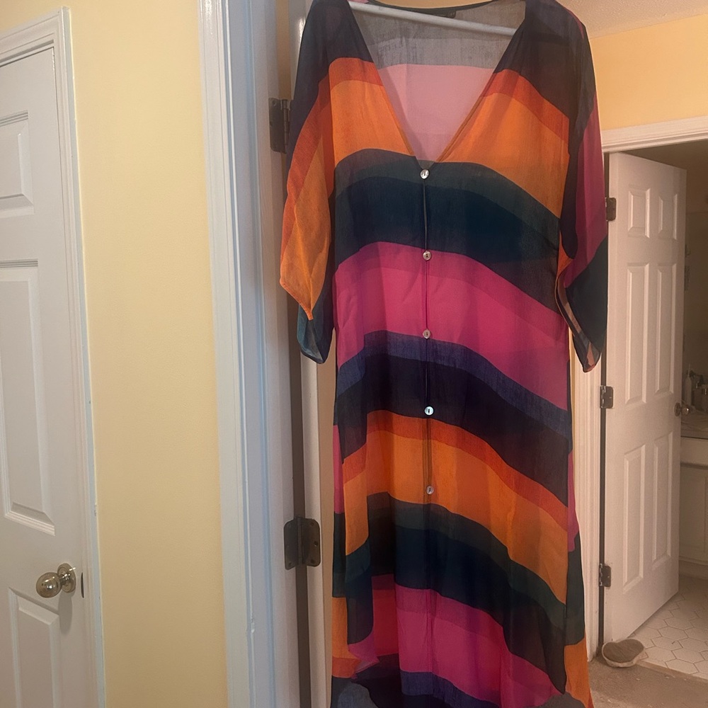 Vibrant Multicolor Striped Dress